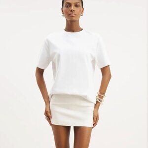 NMT Zara Women's BASIC KNIT MINI SKIRT White New Size M